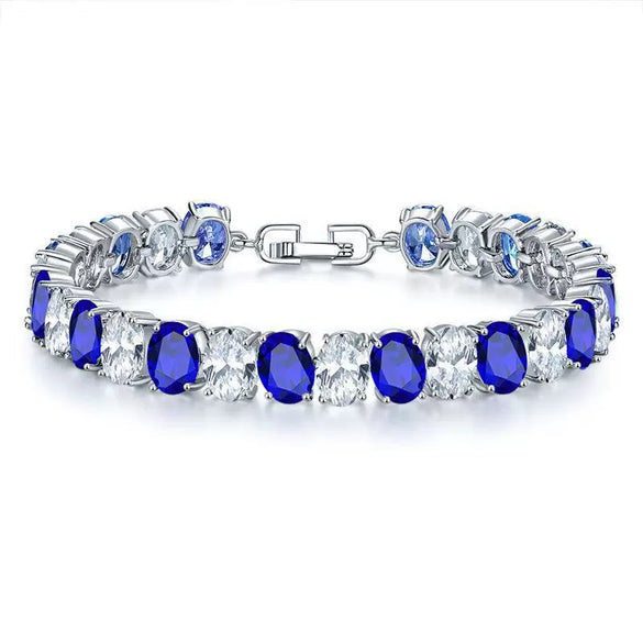 Copper Zircon Bracelet Natural Geometric Heart Drop Shape Women's Jewelry