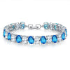 Copper Zircon Bracelet Natural Geometric Heart Drop Shape Women's Jewelry
