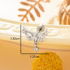 Copper Zircon Butterfly Pendant Earrings Electroplated Titanium Steel Women's Earrings