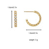 Copper Zircon Circle Light Luxury Women's Earrings