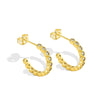 Copper Zircon Circle Light Luxury Women's Earrings