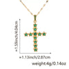 Copper Zircon Cross Pendant Lip Chain Fashion Jewelry For Women Geometric Style