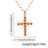 Copper Zircon Cross Pendant Lip Chain Fashion Jewelry For Women Geometric Style