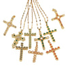 Copper Zircon Cross Pendant Lip Chain Fashion Jewelry For Women Geometric Style