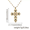 Copper Zircon Cross Pendant Lip Chain Fashion Jewelry For Women Geometric Style