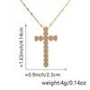 Copper Zircon Cross Pendant Lip Chain Fashion Jewelry For Women Geometric Style