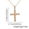 Copper Zircon Cross Pendant Lip Chain Fashion Jewelry For Women Geometric Style