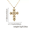 Copper Zircon Cross Pendant Lip Chain Fashion Jewelry For Women Geometric Style
