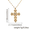 Copper Zircon Cross Pendant Lip Chain Fashion Jewelry For Women Geometric Style