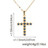 Copper Zircon Cross Pendant Lip Chain Fashion Jewelry For Women Geometric Style