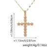 Copper Zircon Cross Pendant Lip Chain Fashion Jewelry For Women Geometric Style
