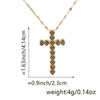 Copper Zircon Cross Pendant Lip Chain Fashion Jewelry For Women Geometric Style
