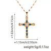 Copper Zircon Cross Pendant Lip Chain Fashion Jewelry For Women Geometric Style