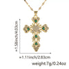 Copper Zircon Cross Pendant Lip Chain Fashion Jewelry For Women Geometric Style