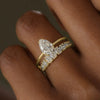 Copper Zircon Dropshaped Geometric Light Luxury Style Ring