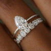Copper Zircon Dropshaped Geometric Light Luxury Style Ring