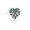 Copper Zircon Heart Shaped Double Love Stud Earrings Full Diamond Inlay Two Way Fashion Ear Jewelry For Women