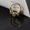 Copper Zircon Nose Rings Earrings Ear Bone Rings Body Piercing Earrings Unisex Geometric Electroplated