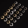 Copper Zircon Nose Rings Earrings Ear Bone Rings Body Piercing Earrings Unisex Geometric Electroplated