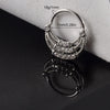 Copper Zircon Nose Rings Earrings Ear Bone Rings Body Piercing Earrings Unisex Geometric Electroplated