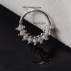 Copper Zircon Nose Rings Earrings Ear Bone Rings Body Piercing Earrings Unisex Geometric Electroplated