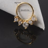 Copper Zircon Nose Rings Earrings Ear Bone Rings Body Piercing Earrings Unisex Geometric Electroplated