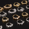 Copper Zircon Nose Rings Earrings Ear Bone Rings Body Piercing Earrings Unisex Geometric Electroplated
