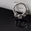 Copper Zircon Nose Rings Earrings Ear Bone Rings Body Piercing Earrings Unisex Geometric Electroplated