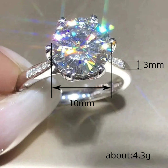 Copper Zircon Ring Light Luxury Geometric Style For Women