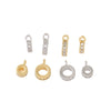 Copper Zircon Single Hanging Spacer Beads Electroplated With 14K Gold Allmatch Geometric Handmade Bracelet Necklace Accessories
