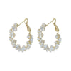 Copper Zirconia Geometric Hoop Earrings For Women