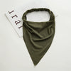 Cotton Extended Triangle Scarf And Headband Turban Headwear With Geometric Style