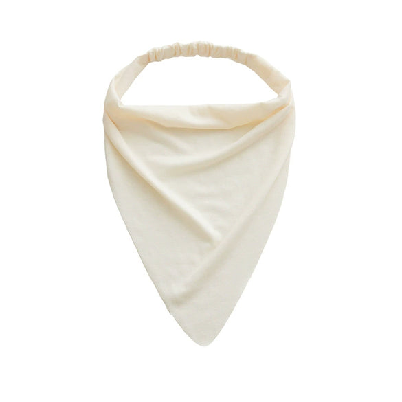 Cotton Extended Triangle Scarf And Headband Turban Headwear With Geometric Style