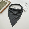 Cotton Extended Triangle Scarf And Headband Turban Headwear With Geometric Style
