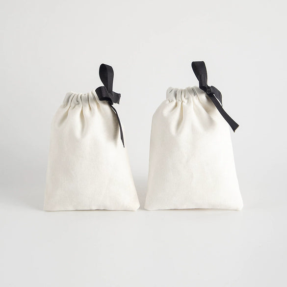 Cotton Flannel Jewelry Storage Bag With Drawstring For Packaging