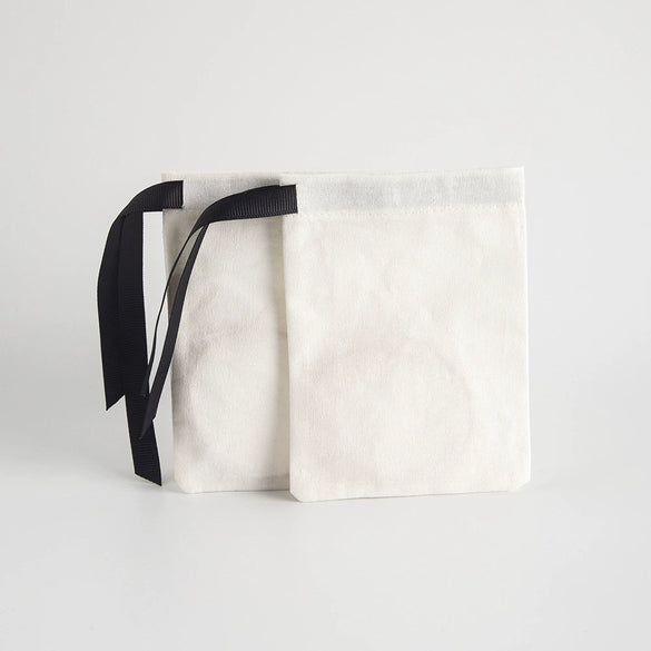 Cotton Flannel Jewelry Storage Bag With Drawstring For Packaging