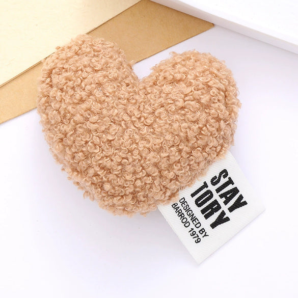 Cotton Plush Love Accessories Heart Shaped Clothing Accessories Hat With Semi Manual Processing For Autumn And Winter