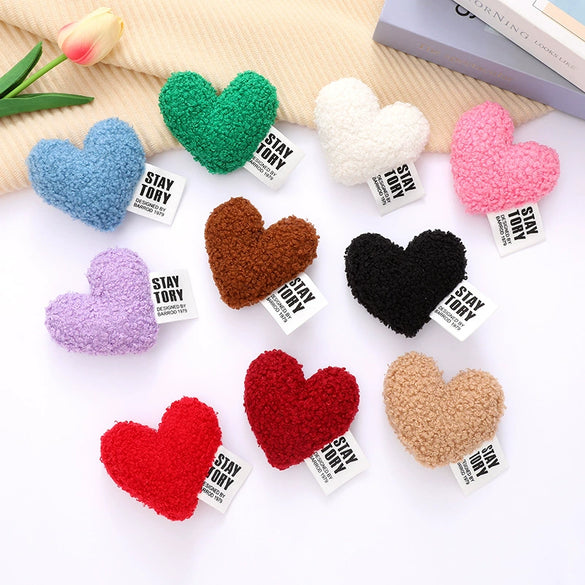 Cotton Plush Love Accessories Heart Shaped Clothing Accessories Hat With Semi Manual Processing For Autumn And Winter