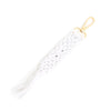 Cotton Rope Tassel Handwoven Keychain Pendant With Cross Crown Roman Numerals Bohemian Retro Style