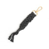 Cotton Rope Tassel Handwoven Keychain Pendant With Cross Crown Roman Numerals Bohemian Retro Style