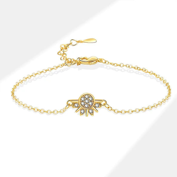 Couple Bracelet Copper Electroplated Moon Sun Style