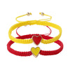 Couple Bracelet Set Loveshaped Handwoven Simple Style