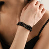 Couple Bracelet Stone Black Onyx Trendy Simple Design Unisex