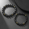 Couple Bracelet Stone Black Onyx Trendy Simple Design Unisex