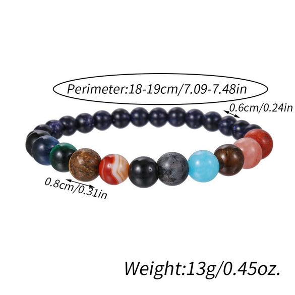 Couple Bracelet Volcanic Stone Lapis Geometric Style Electroplated Jewelry