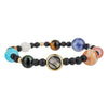 Couple Bracelet Volcanic Stone Lapis Geometric Style Electroplated Jewelry