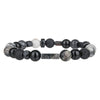 Couple Bracelet Volcanic Stone Lapis Geometric Style Electroplated Jewelry