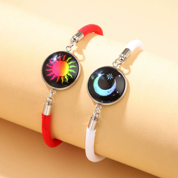 Couple Bracelet Zinc Alloy Personality Style With Letters Numbers Text Pattern Seiko Processing