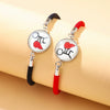 Couple Bracelet Zinc Alloy Personality Style With Letters Numbers Text Pattern Seiko Processing