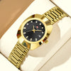 Couple Business Style Quartz Watch Alloy Case Stainless Steel Band Oval Dial Waterproof